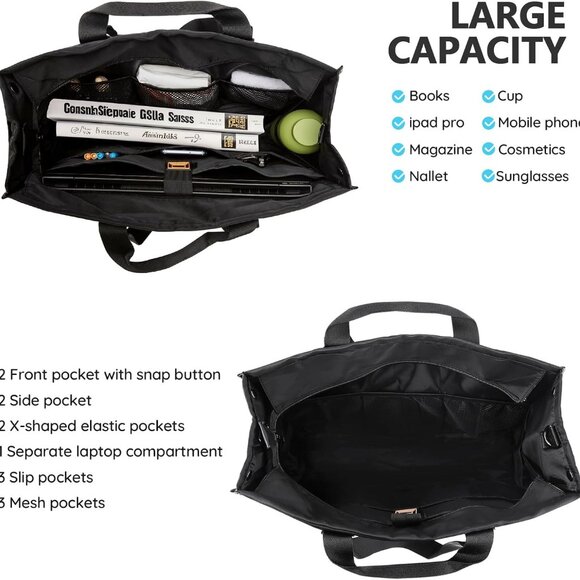 Trendy 29L Cow Print Tote Bag for Women - Stylish Embroidery Handbag - Picture 5 of 9